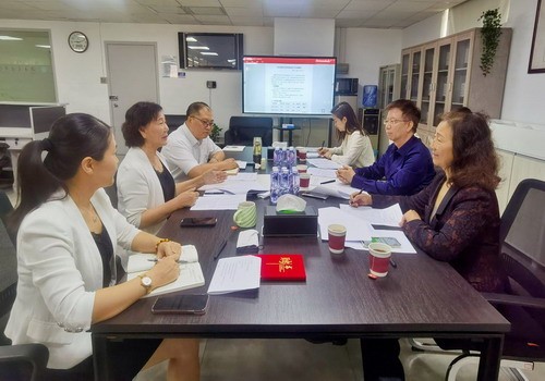 赵鹏副校长及外联处来我院宣布任命并指导工作